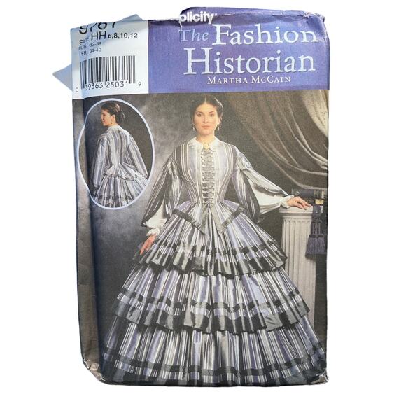 Simplicity Sewing Pattern 9761 Misses Civil War 1800s Two Piece Dress 6-12 UNCUT - Picture 1 of 2